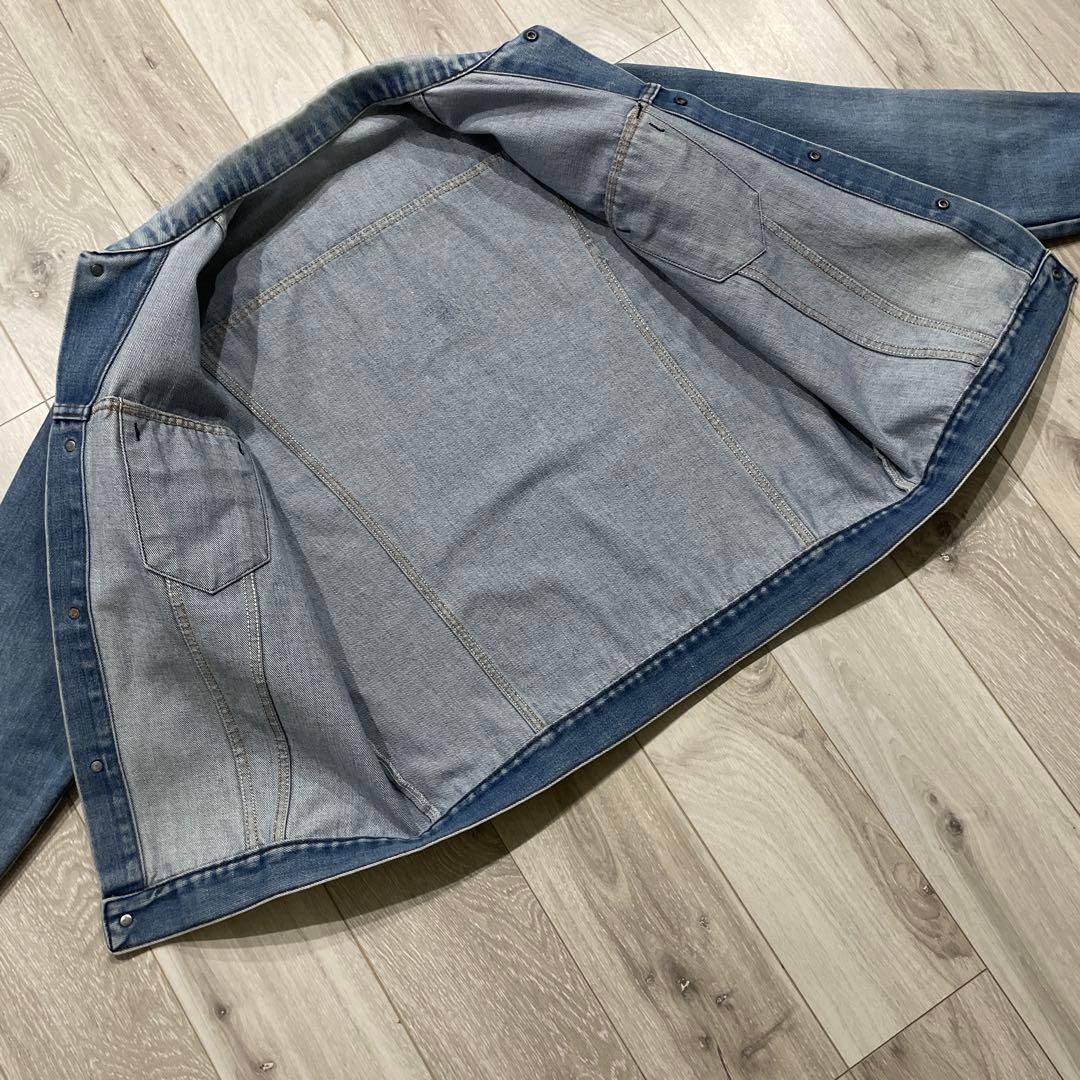 70s unknown ストア系 3rdタイプ デニムジャケット 縦落ち XL