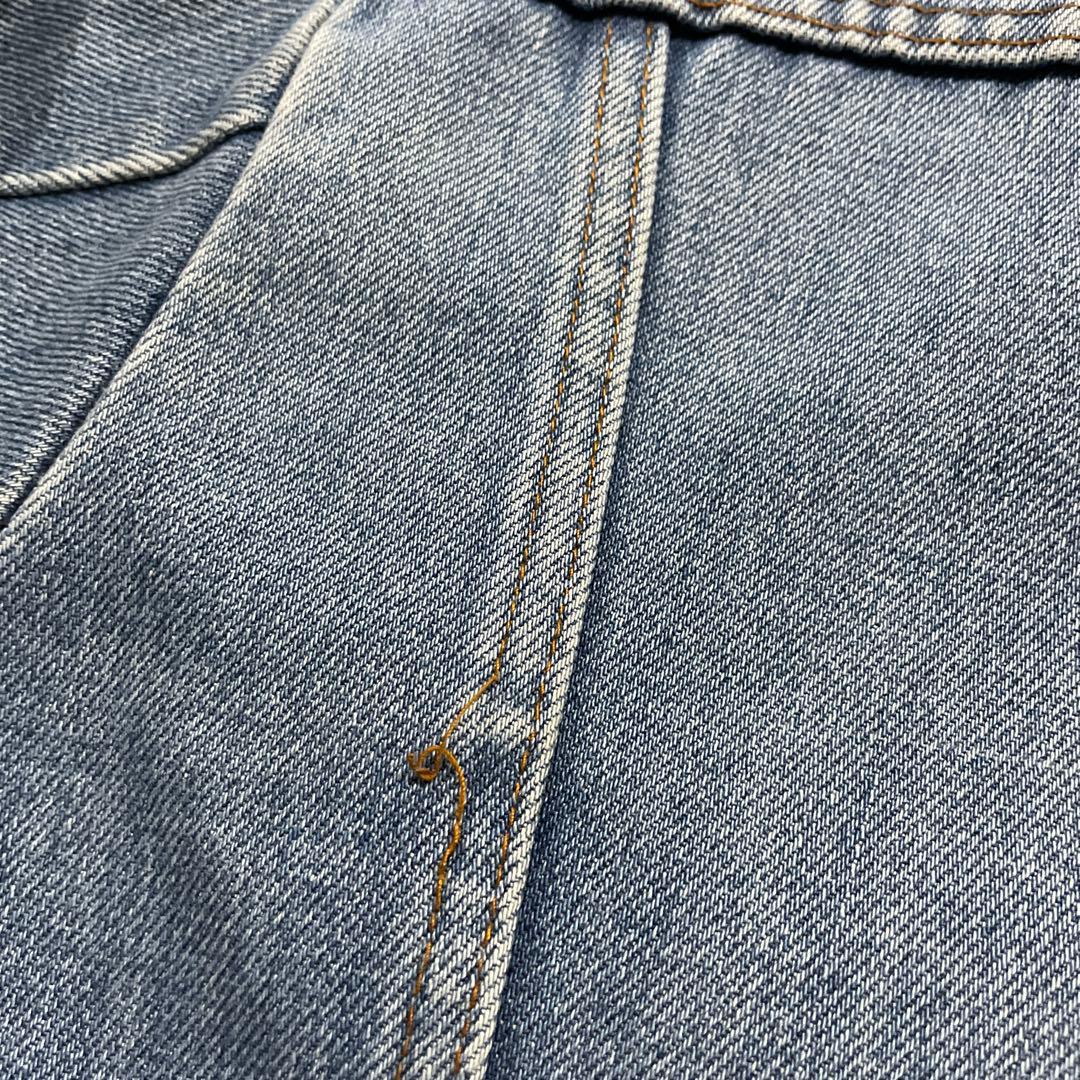 70s unknown ストア系 3rdタイプ デニムジャケット 縦落ち XL