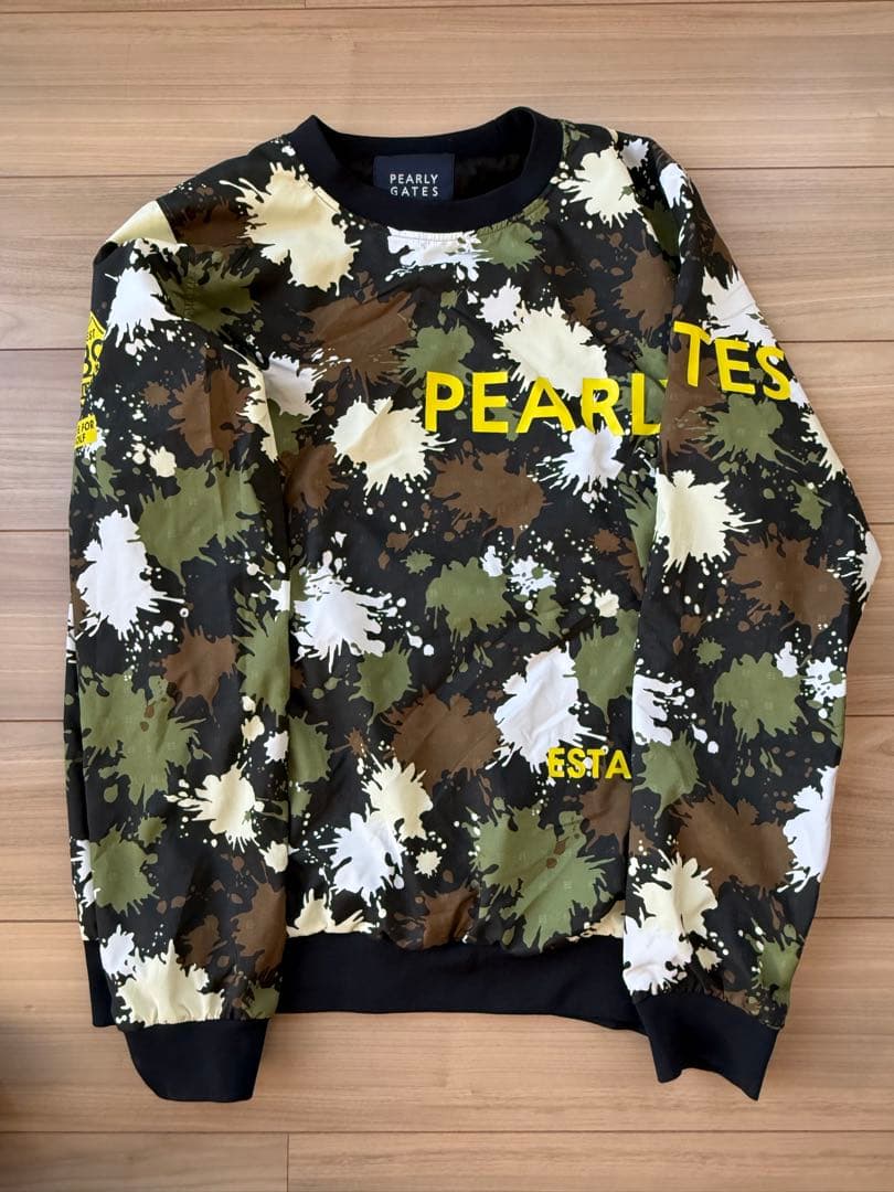 美品✨　パーリーゲイツ　蓄熱　ペイント柄　スニードジャック　ブルゾン　カモフラ