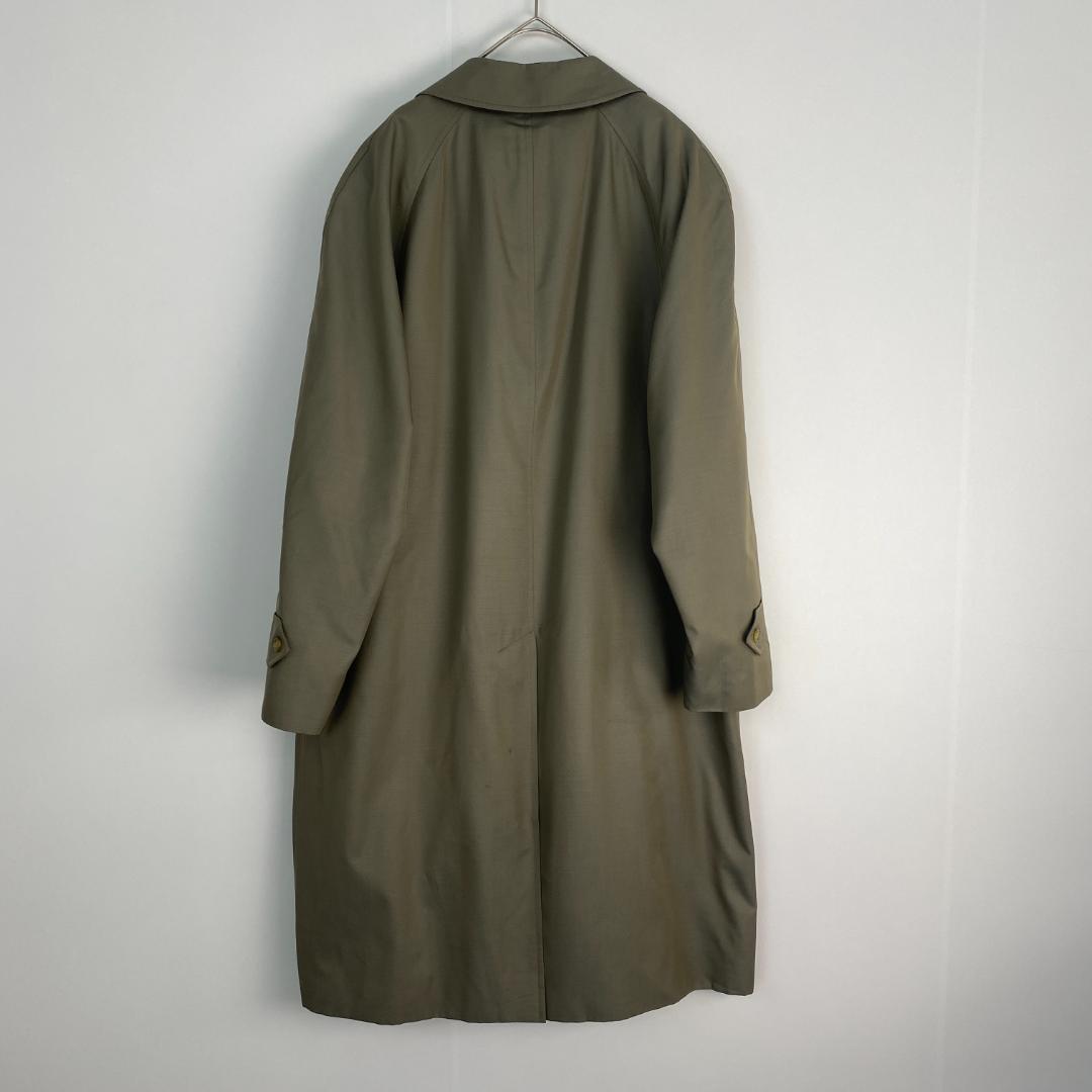 バーバリー　ステンカラーコート　ノバチェック　インナー付き　シルク　ウール