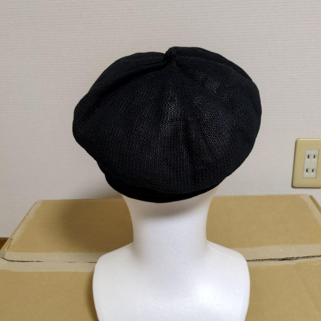 黒いメッシュベレー帽 フリーサイズ
