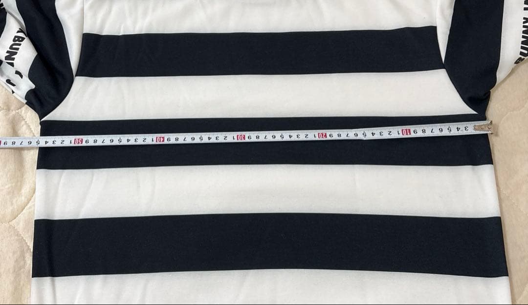 JACK BUNNY 裏起毛 白黒 ボーダー ハイネックプルオーバー 4（M）