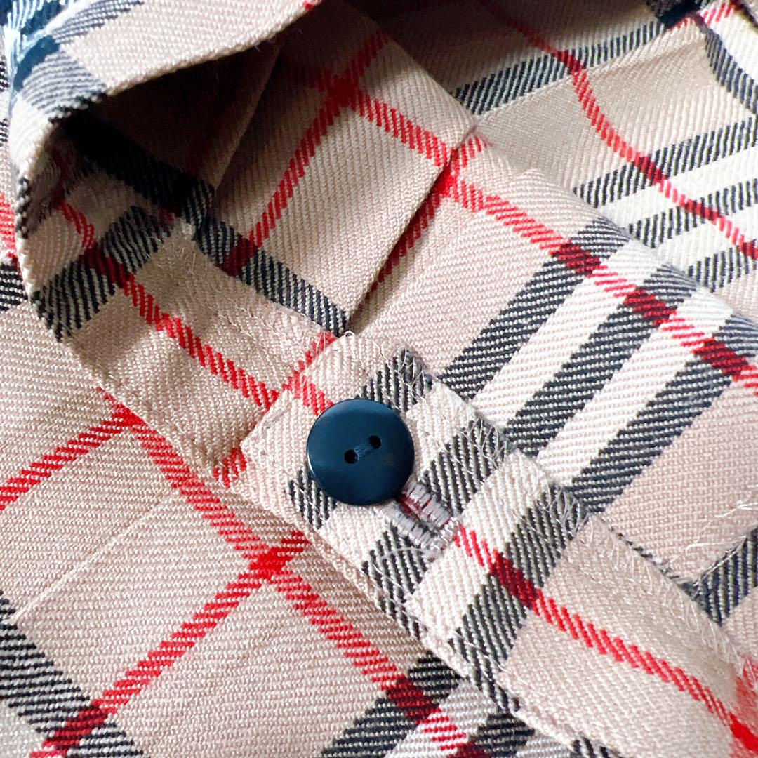 《美品》バーバリーブルーレーベル プリーツミニスカート ノバチェック 革ベルト