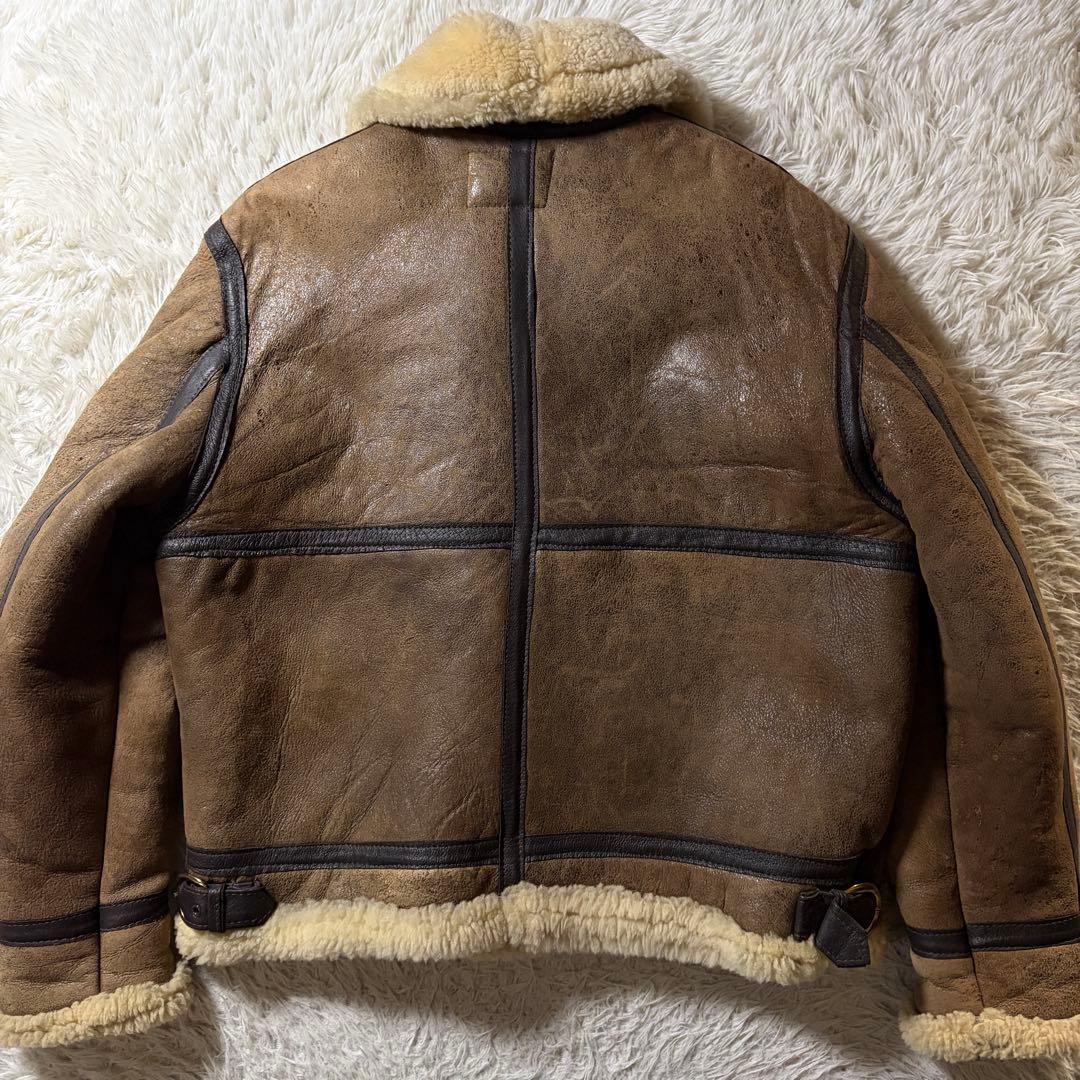 【米国製】schott フライトジャケット　B-3 羊革　ムートン　ボア　42