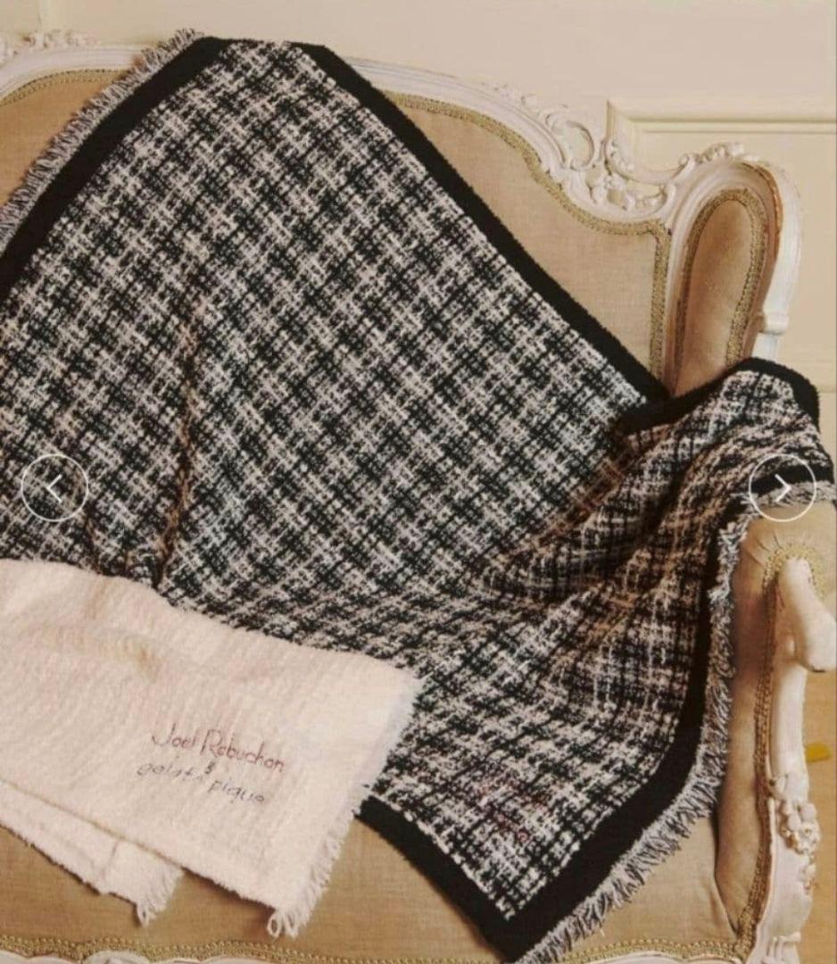 ジェラートピケ【JOEL ROBUCHON】ツイードモコブランケット