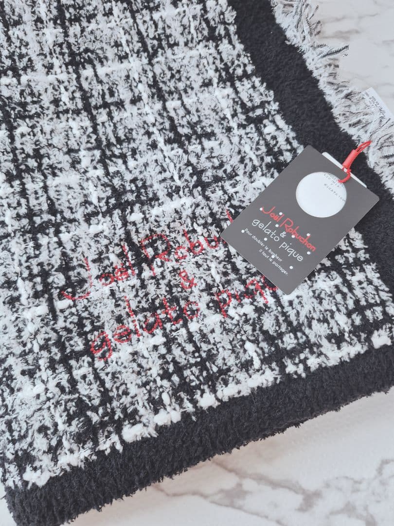 ジェラートピケ【JOEL ROBUCHON】ツイードモコブランケット