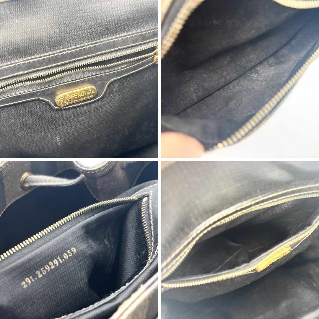 フェンディ リュック ペカン柄 バックパック 巾着 レザー PVC リュック