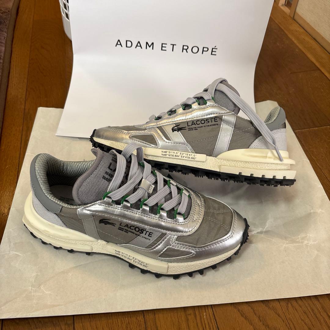 アダムエロペ✖️ラコステ　 シルバースニーカー