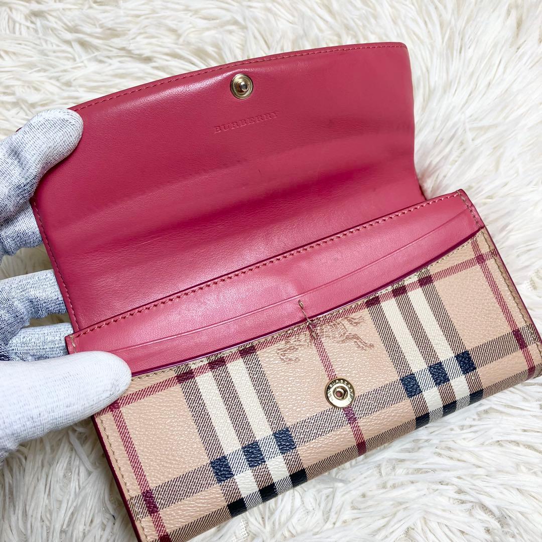 Burberry バーバリー ロングウォレット ノバチェック シャドーホース