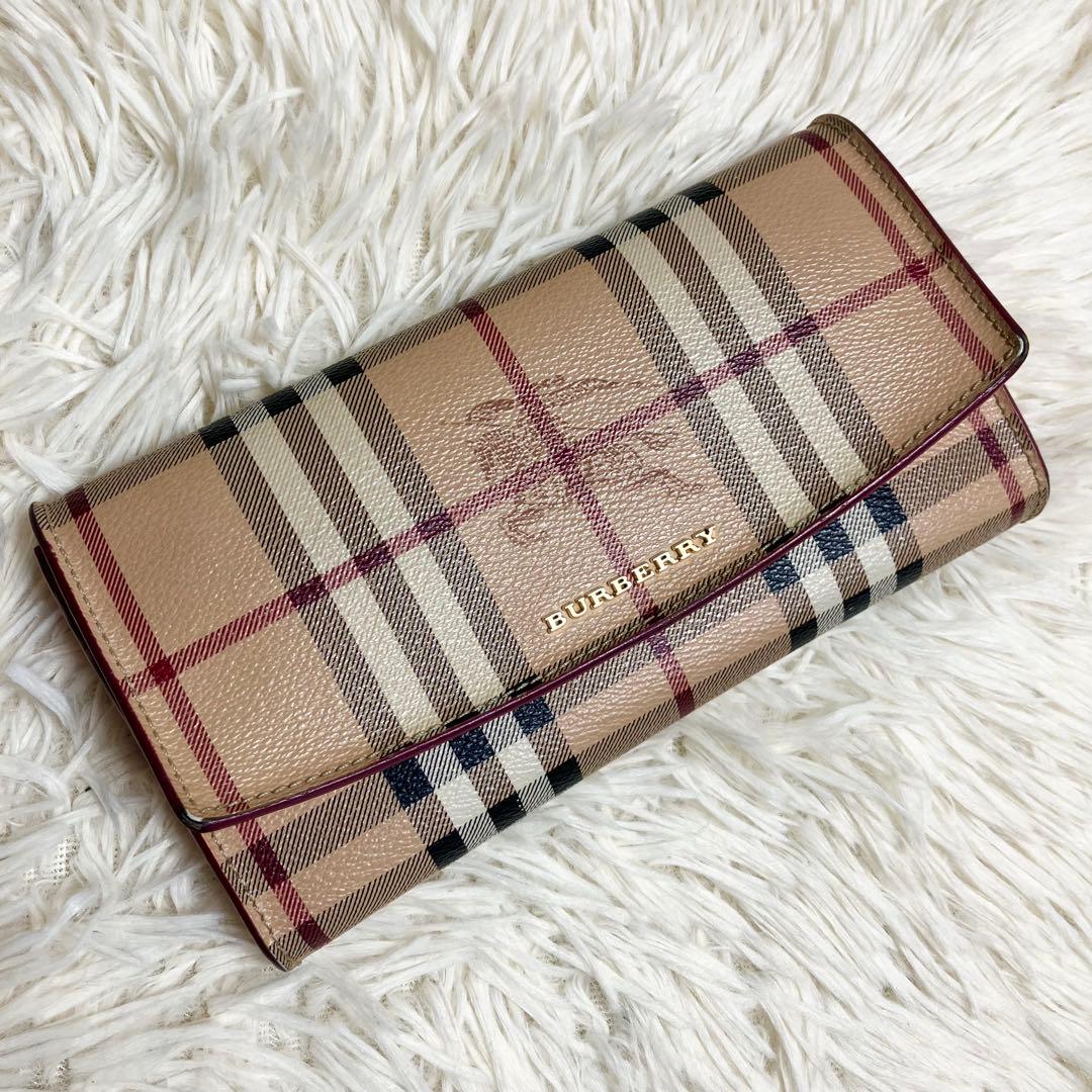 Burberry バーバリー ロングウォレット ノバチェック シャドーホース