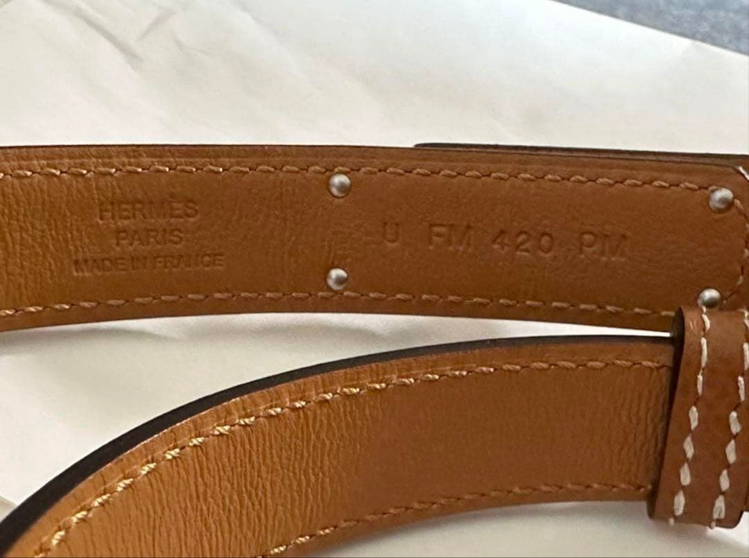 エルメス　ケリーベルト　ゴールド　シルバー