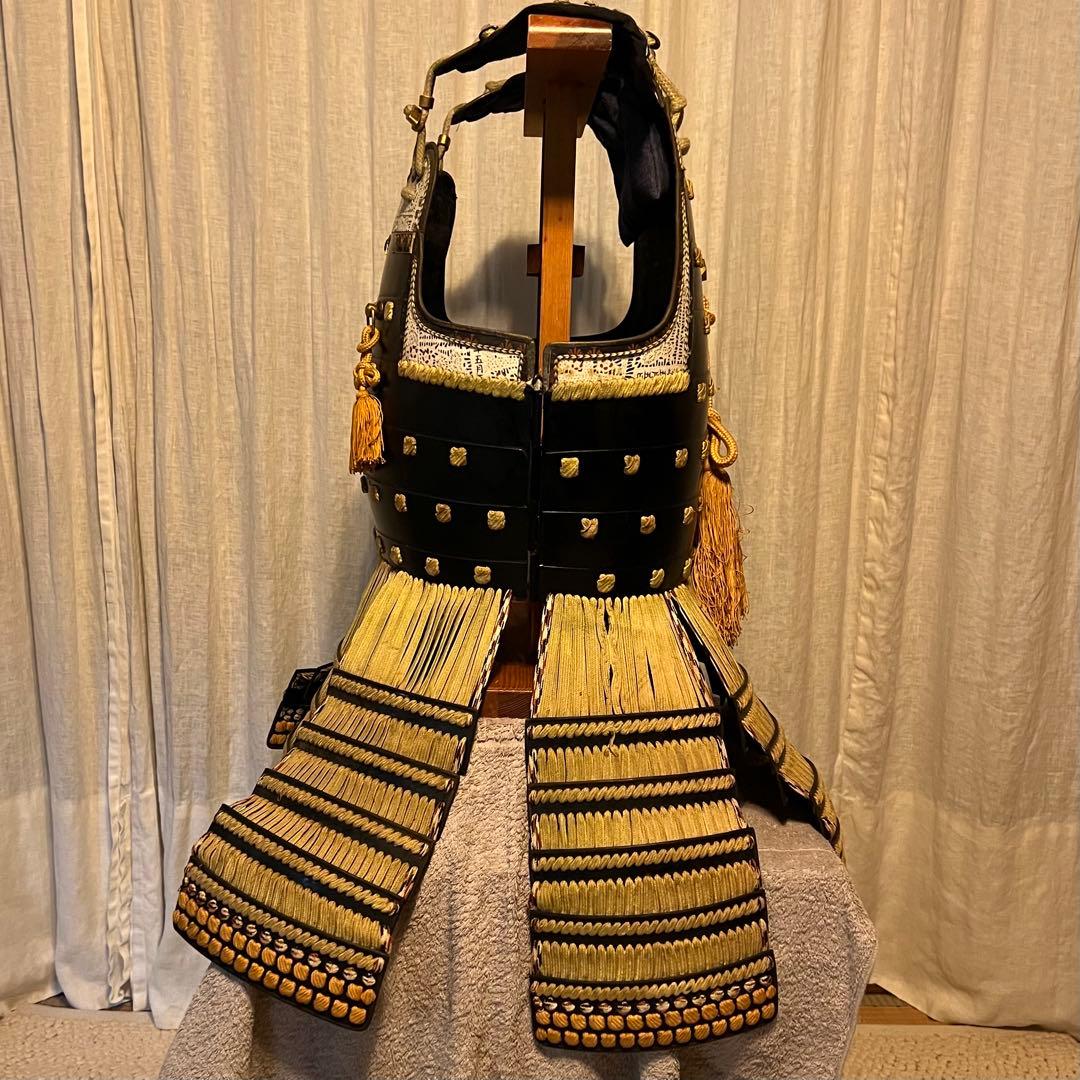 希少です！ 光忍作【薩摩丸武工房製】鉄地黒塗胴鎧 草摺り（七枚綴）