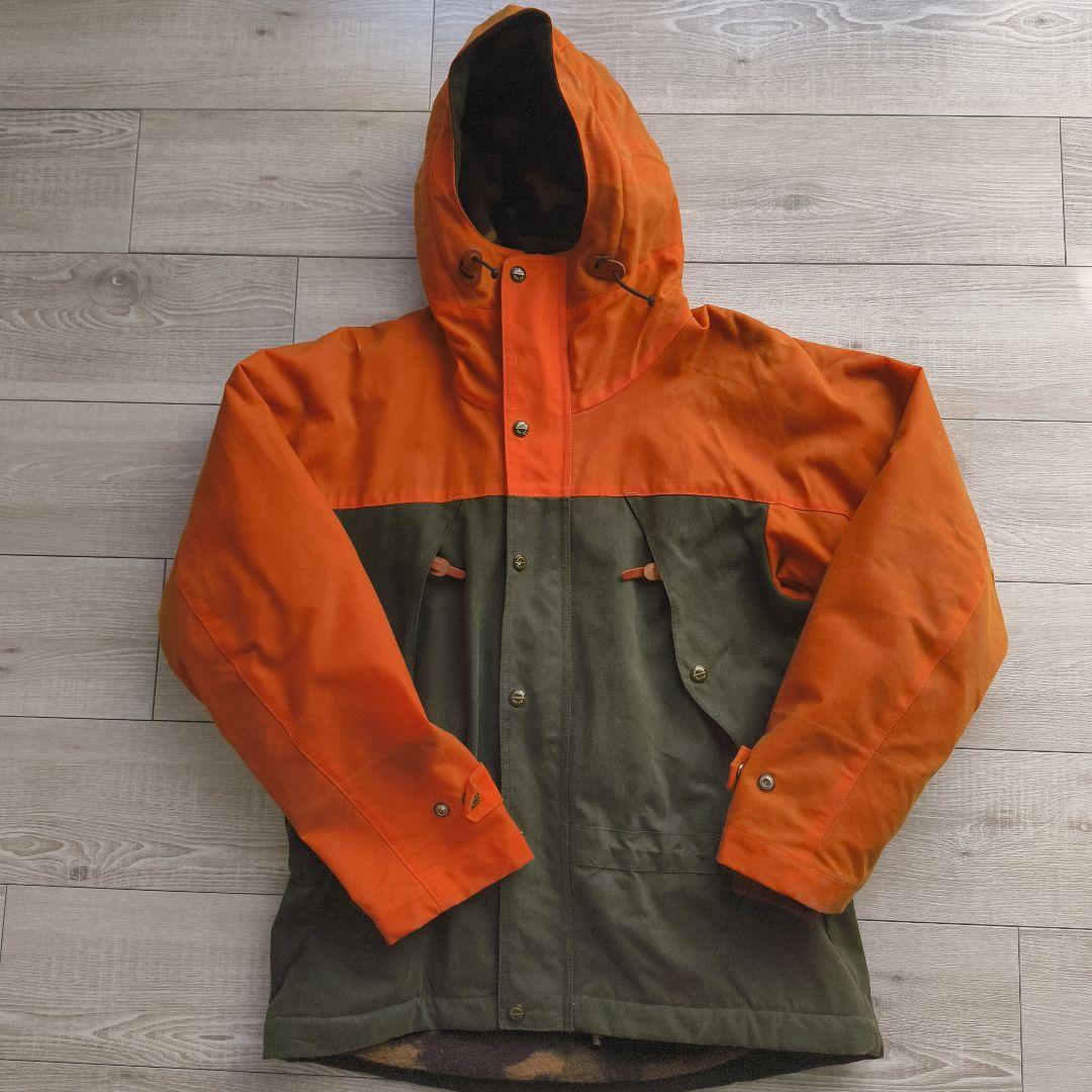 【美品】FILSON GARMENT オレンジ/カーキ ジャケット 38 Lightweight down jac-shirt by Filson | Flame camo (Orange)
