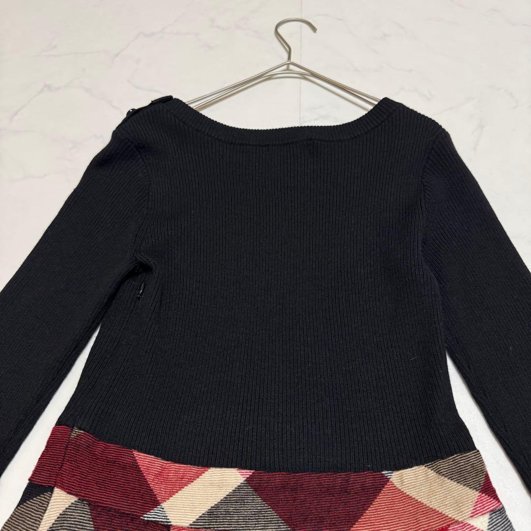 美品 BLUE LABEL CRESTBRIDGE チェック切替ワンピース 38