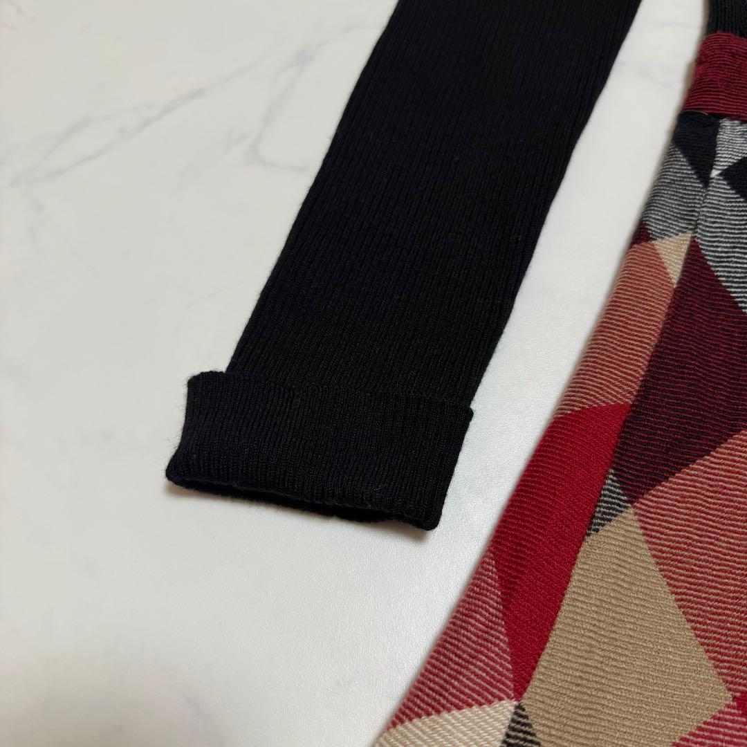 美品 BLUE LABEL CRESTBRIDGE チェック切替ワンピース 38