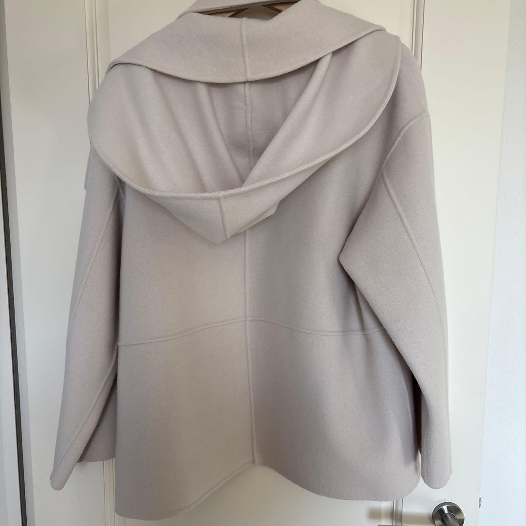 FRAY I.D フレイアイディーウールショールカラーショートリバーコート