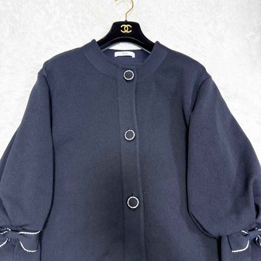【極美品✨】ルネ　コート　羽織り　ニット　リボン　2021年　36