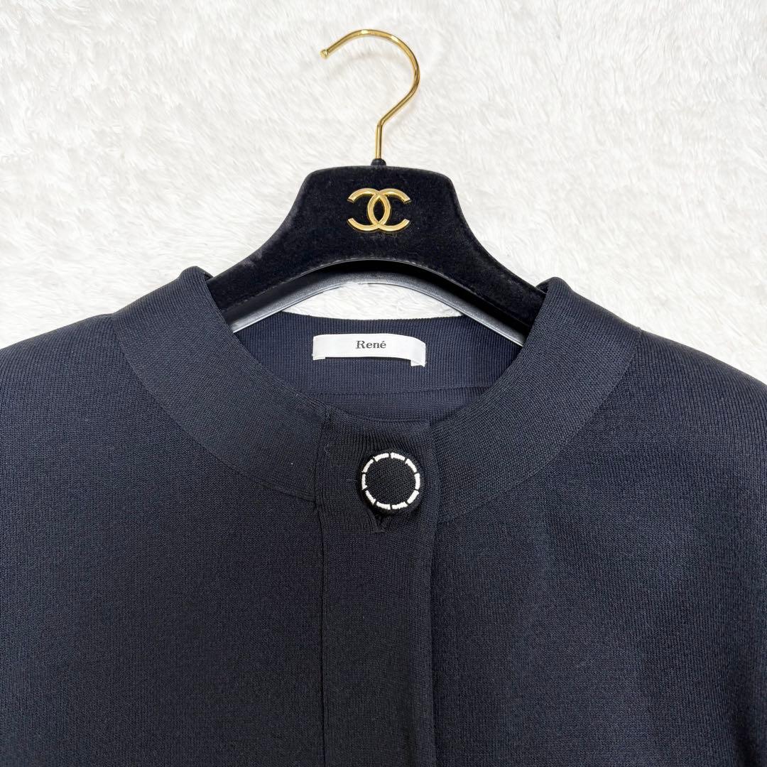 【極美品✨】ルネ　コート　羽織り　ニット　リボン　2021年　36