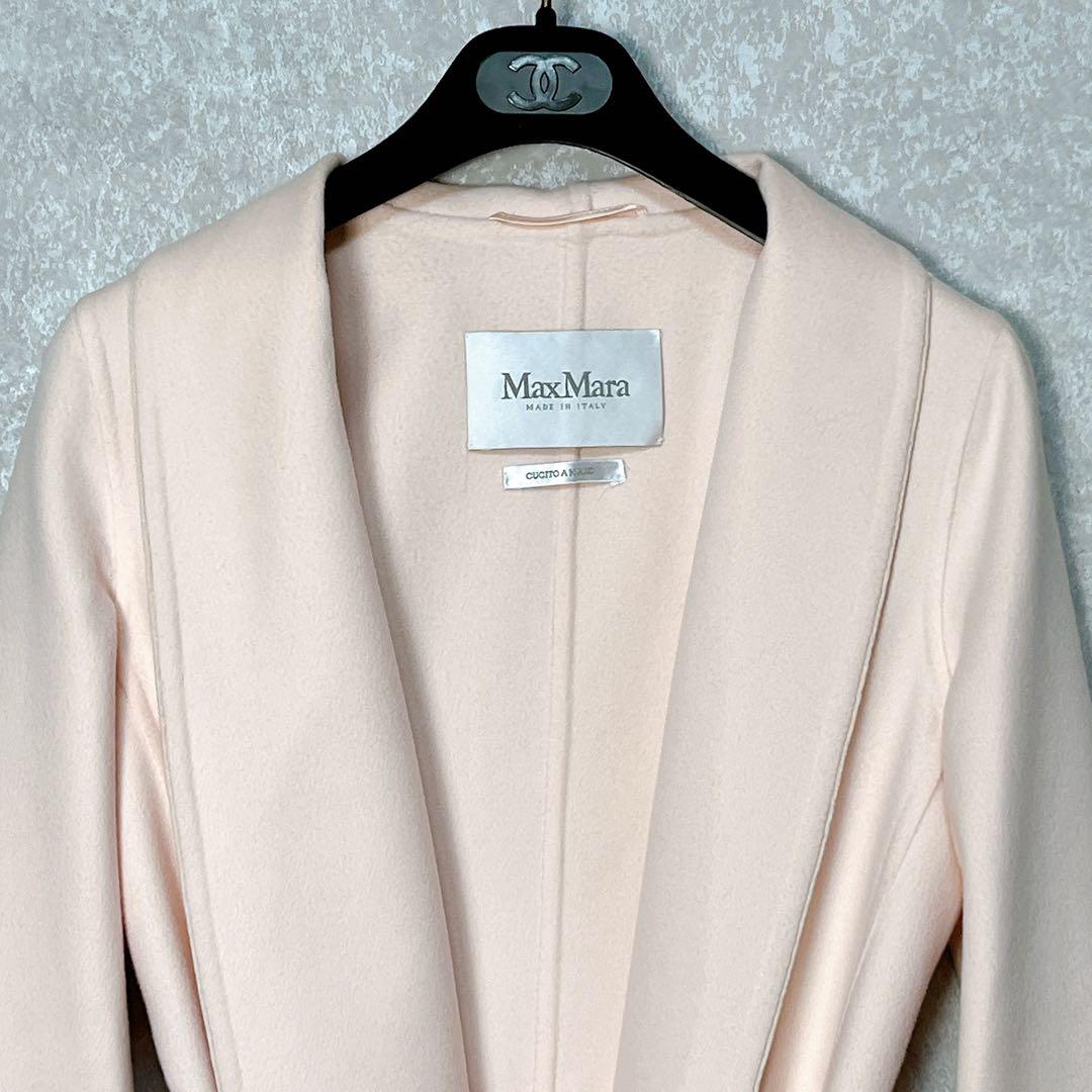 未使用級　最高級 白タグ マックスマーラ 艶感美しい クチートアマーノ コート