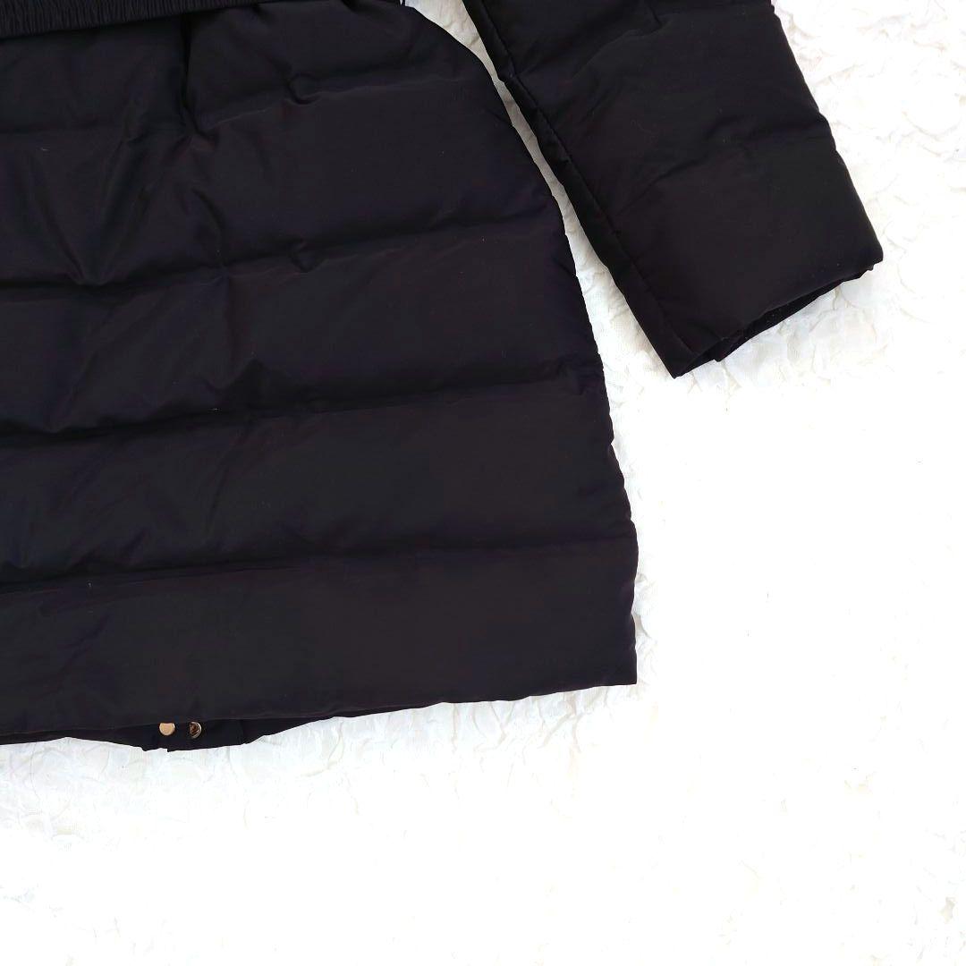 ZARA ザラ フェイクファー ロングダウンコート　ウエストベルト　M 黒