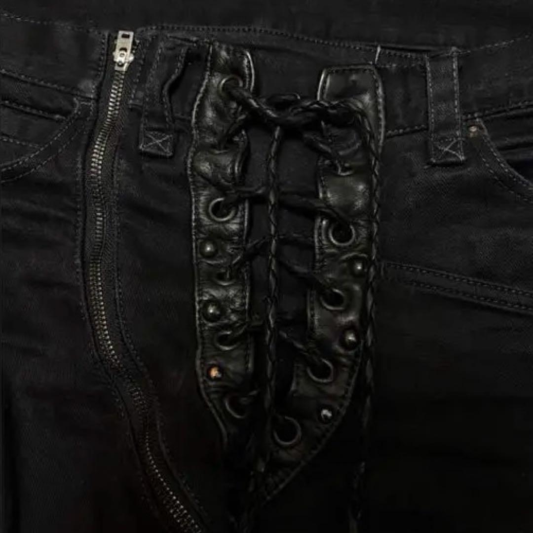 IF SIX WAS NINE LU/SBCM-7 レースアップデニム　スカル