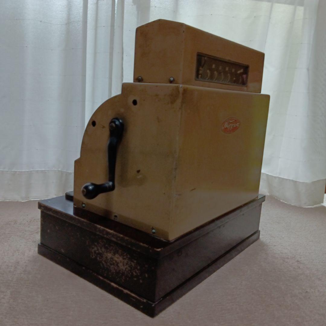 アンティーク　昭和レトロな 手動ハンドル式レジスター