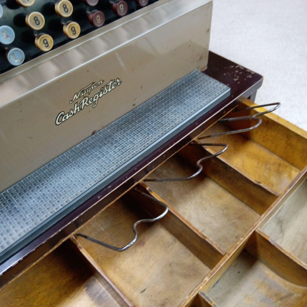 アンティーク　昭和レトロな 手動ハンドル式レジスター