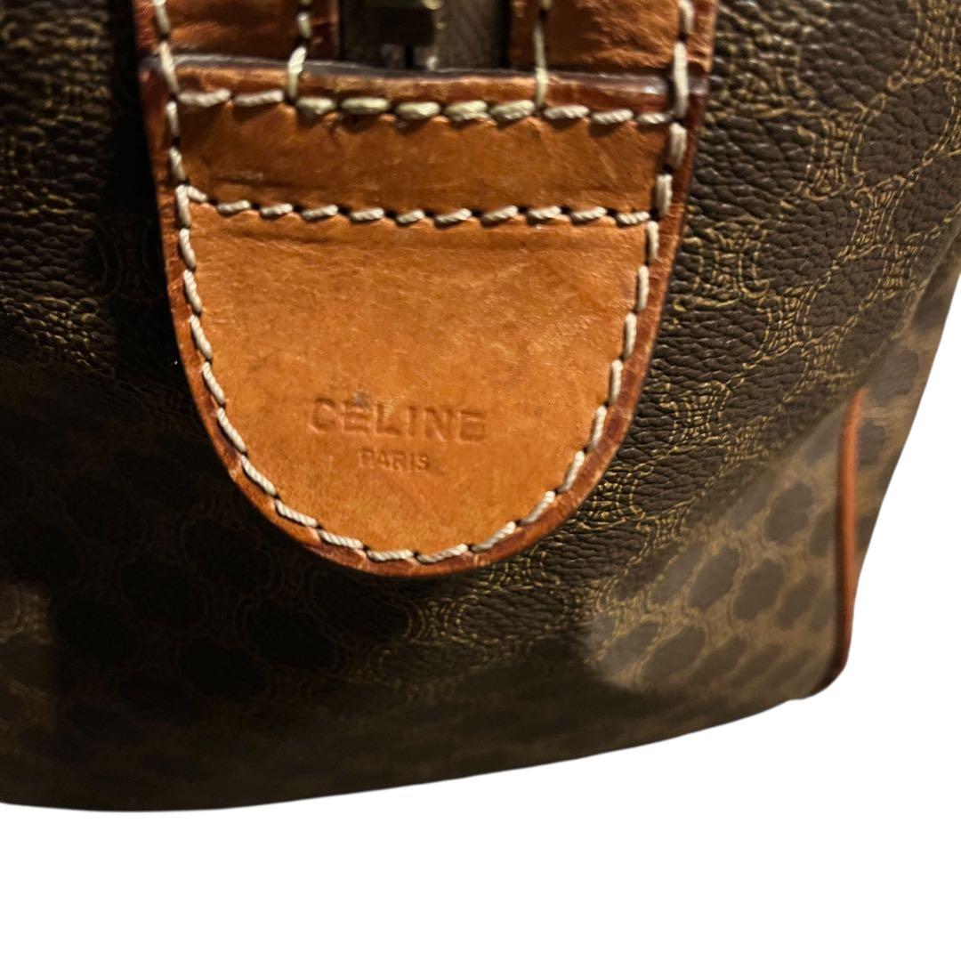 CELINE セリーヌ マカダム柄 ミニボストンバッグ ファスナー交換済 美品