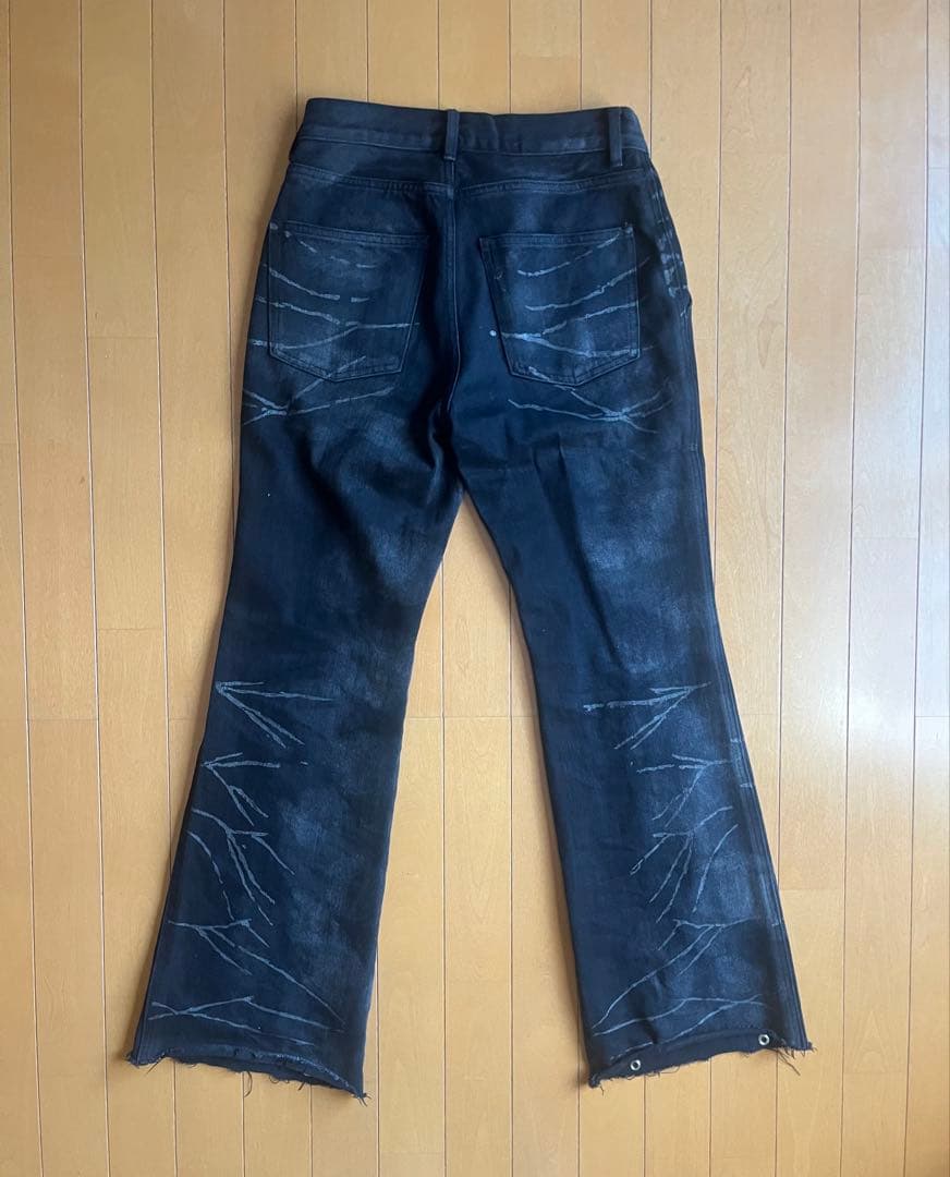 GRANCY】クレイジーデザインスキニーフレアデニムパンツ GRANCY