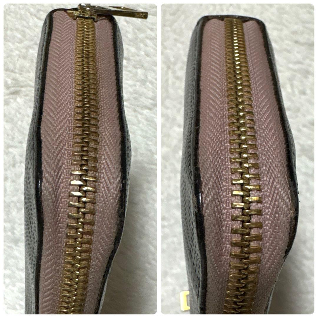 ロエベ✨長財布　リネン　ラウンドファスナー/ウォレット/アナグラム/ブラック