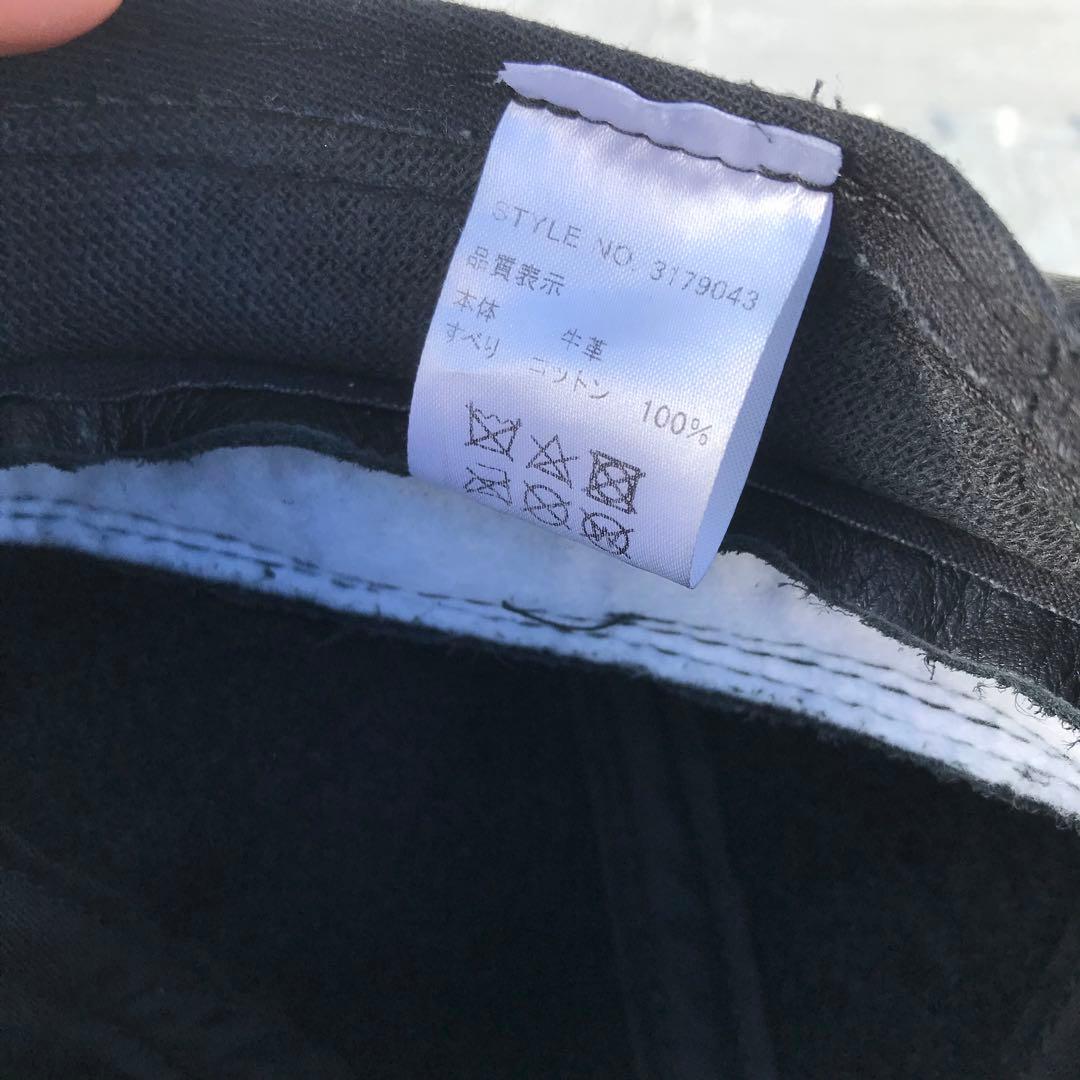 Schott　キャスケット　L　ブラック　牛革