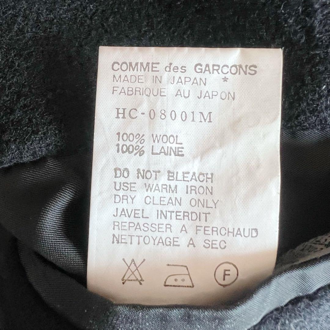 最高級★コムデギャルソン カシミヤ80% ダブルロングコート ブラック マキシ丈