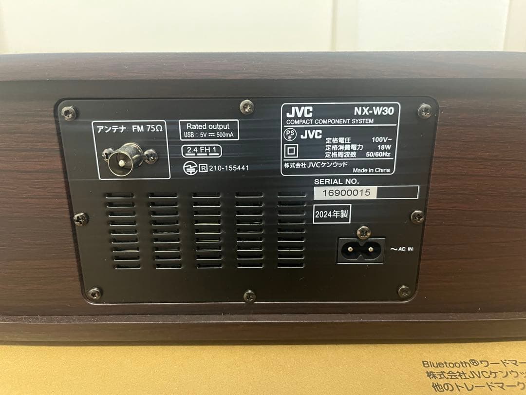 JVC NX-W30 ミニコンポ Bluetoot機能付き　2024年製