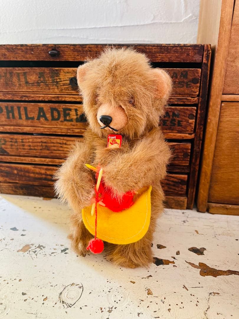 美品 max Carl ヴィンテージ ゼンマイ 編み物ベア アンティークベア