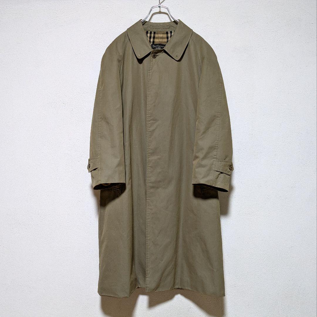 英国製 80〜90s バーバリー ステンカラーコート メンズ コットン 玉虫 7