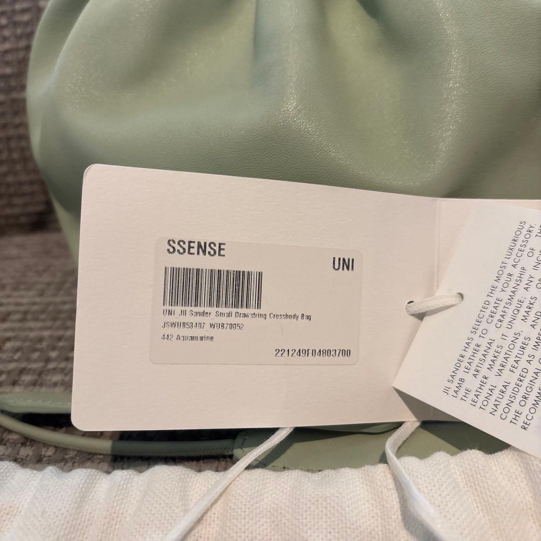 最終値下げJIL SANDER ミントグリーン 巾着ショルダーバッグ - メルカリ