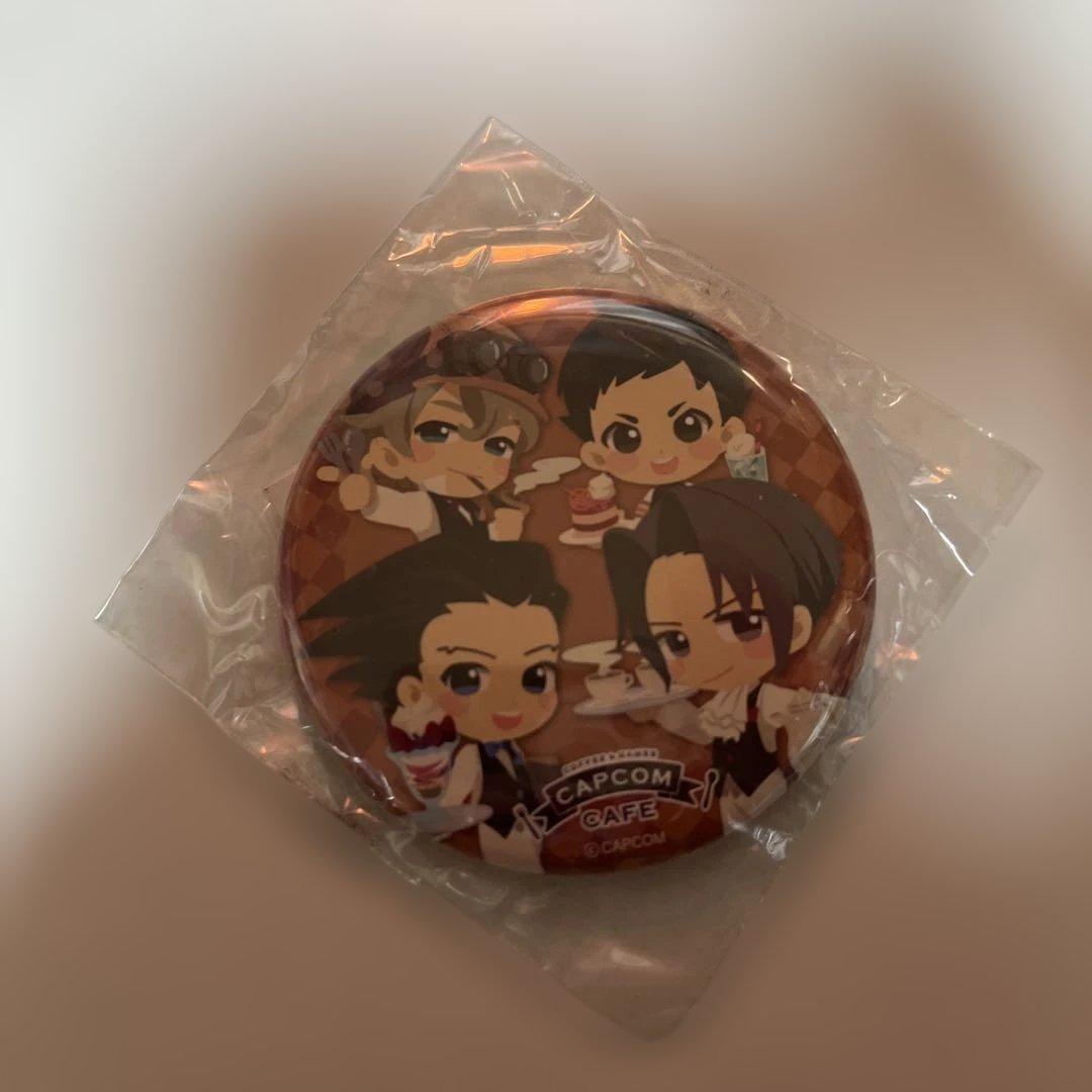 逆転裁判 カプコンカフェ限定！！ 成歩堂 御剣 龍ノ介 ホームズ 缶バッジ