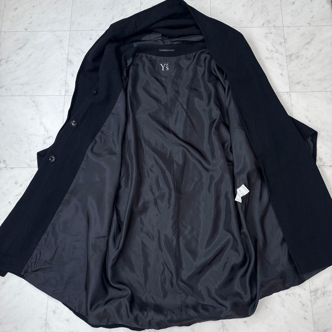 Y's ワイズ 2020年プレフォール モッサーケープコート ブラック サイズ2