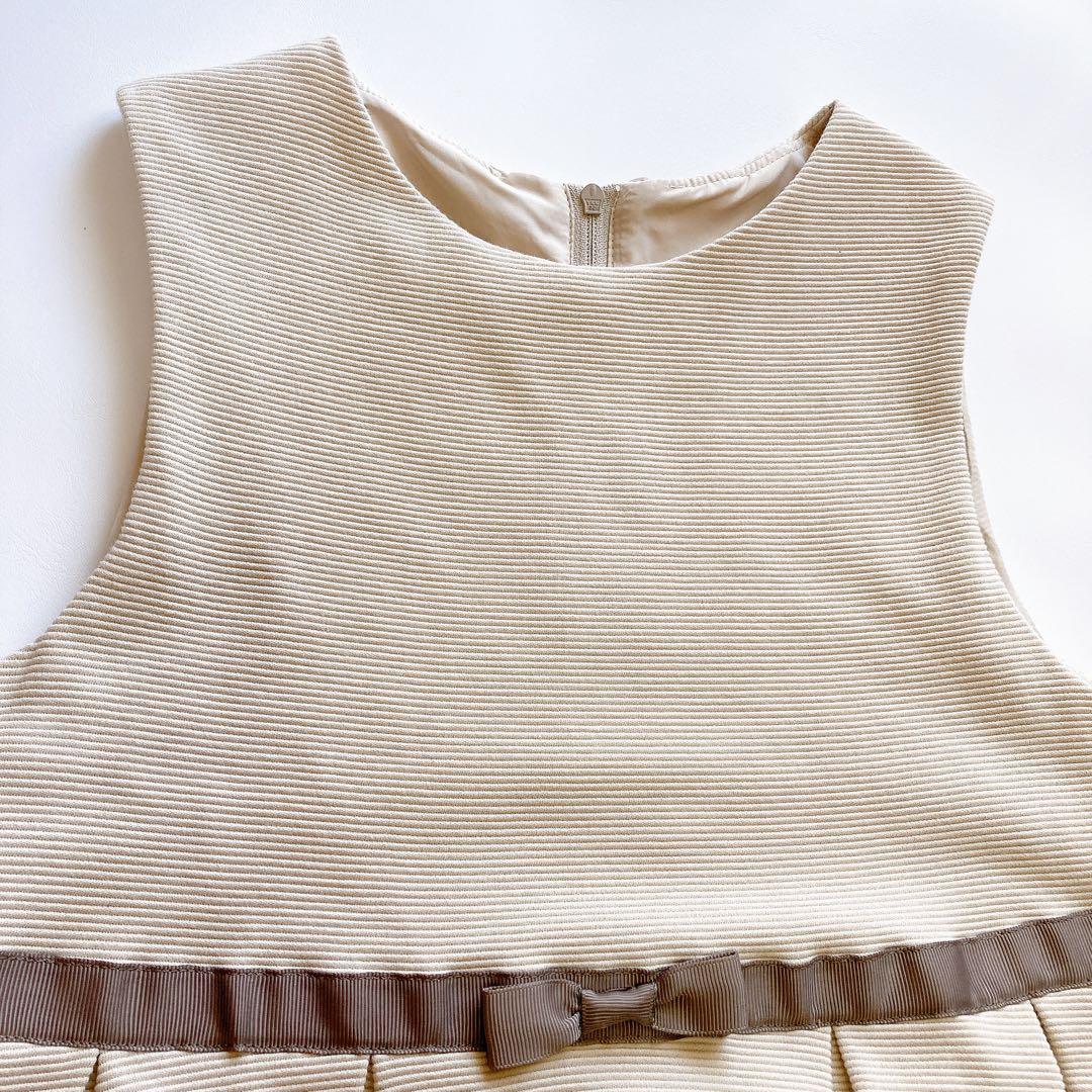 130size ベージュ×ネイビー セレモニー 入学 卒園 発表会 フォーマル