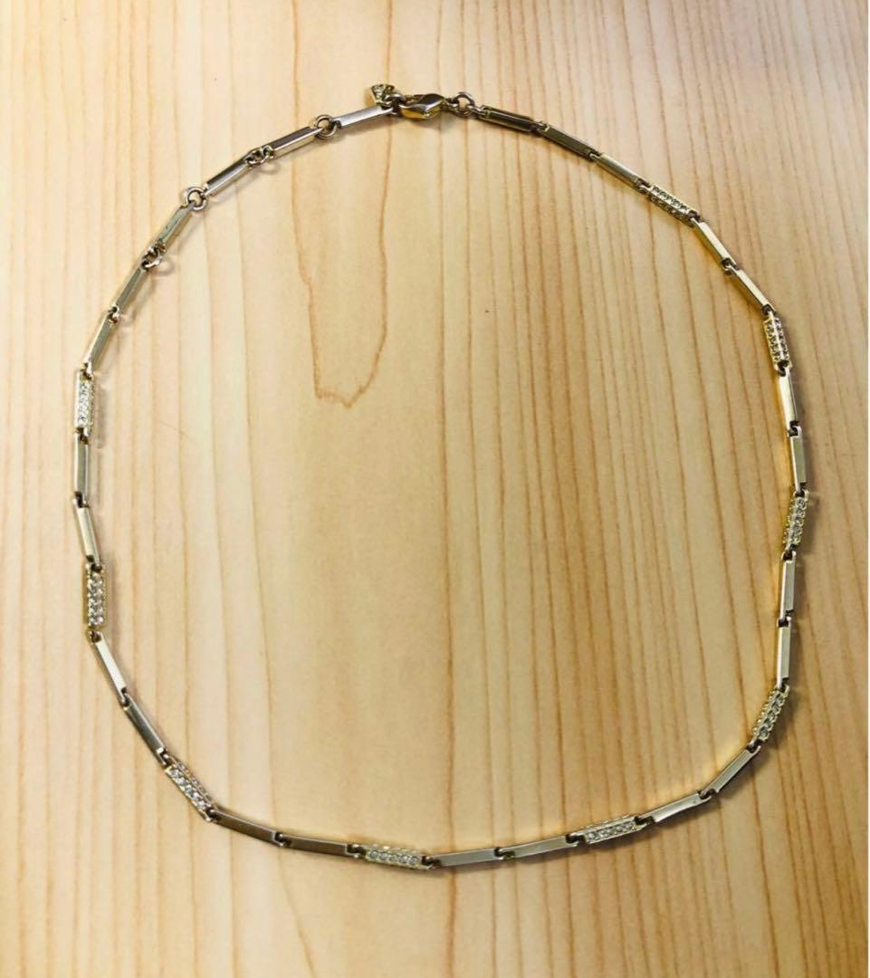 スワロフスキーTennis ブレスレット　ゴールド系&ラインストーン ネックレス