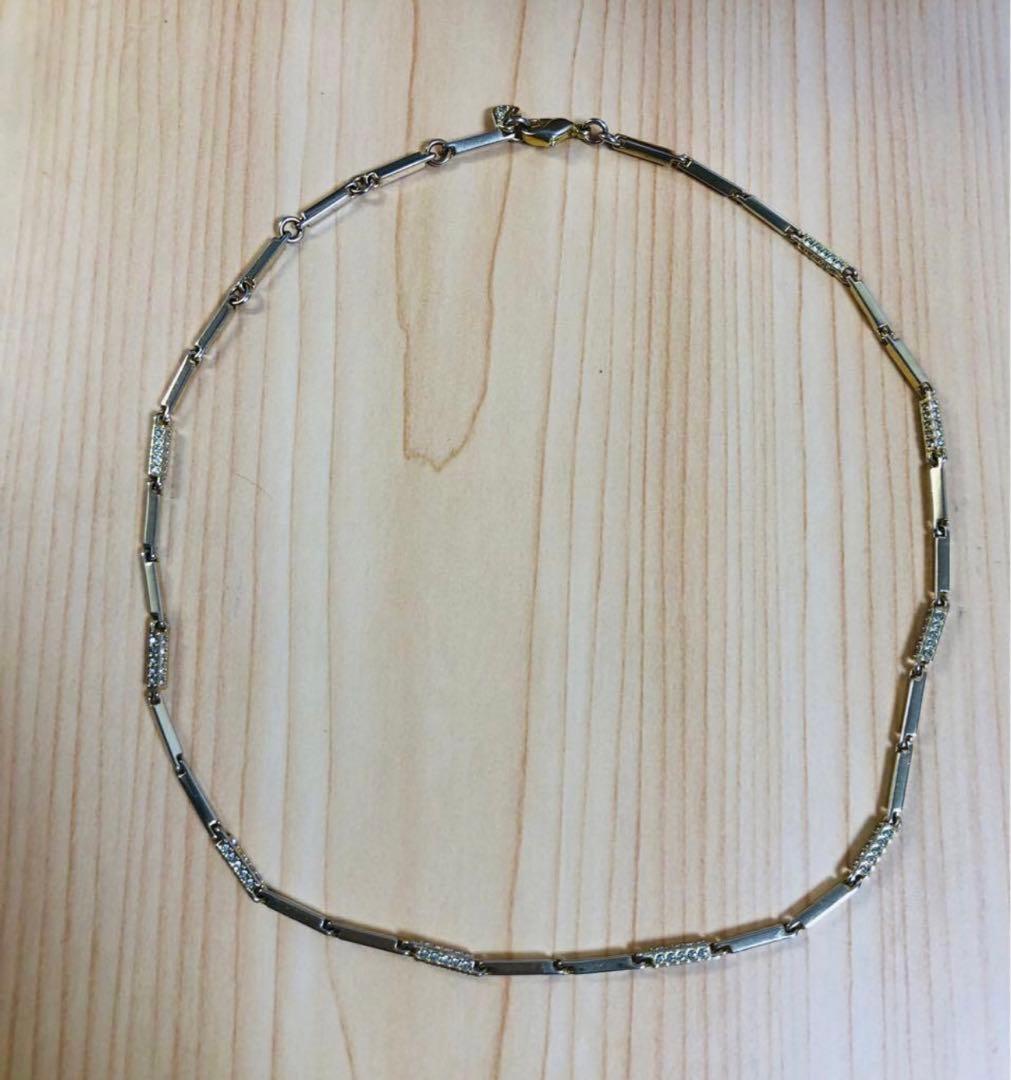 スワロフスキーTennis ブレスレット　ゴールド系&ラインストーン ネックレス