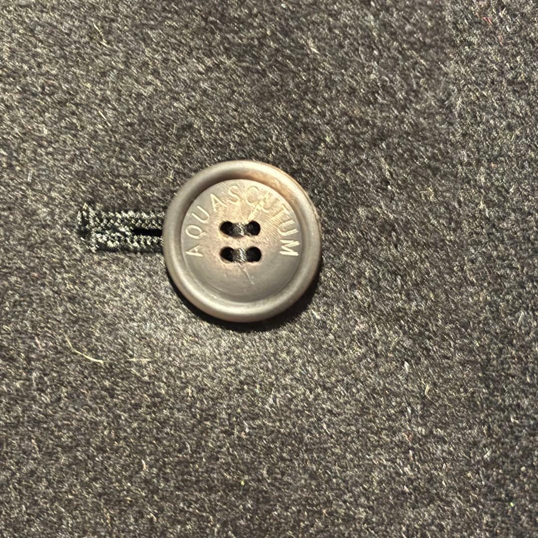 美品 アクアスキュータム カシミア100% ロングコート ブラック ステンカラー