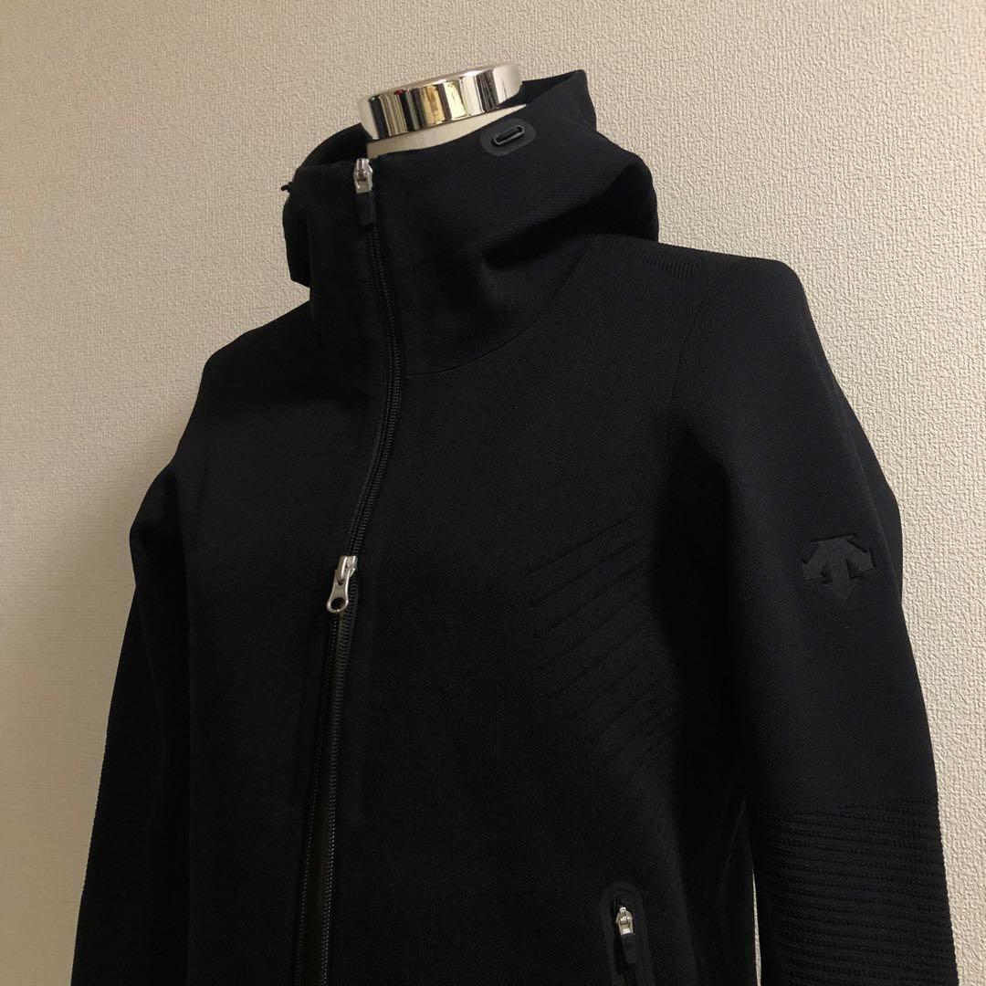 デサント オルテライン★ダブルジップ パーカー ブラック Sサイズ