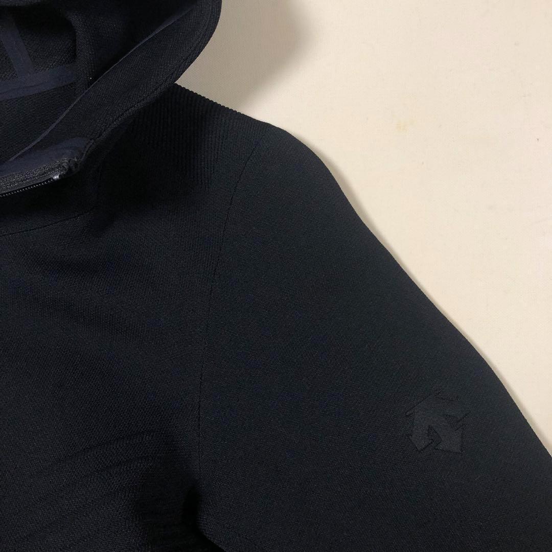 デサント オルテライン★ダブルジップ パーカー ブラック Sサイズ