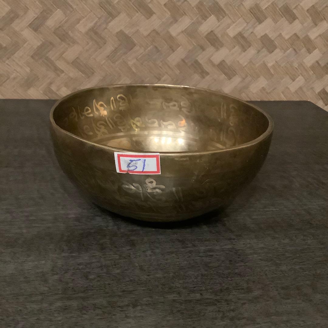 かずさん専用 no51 チベット産 シンギングボウル 新品 15cm 生命の花