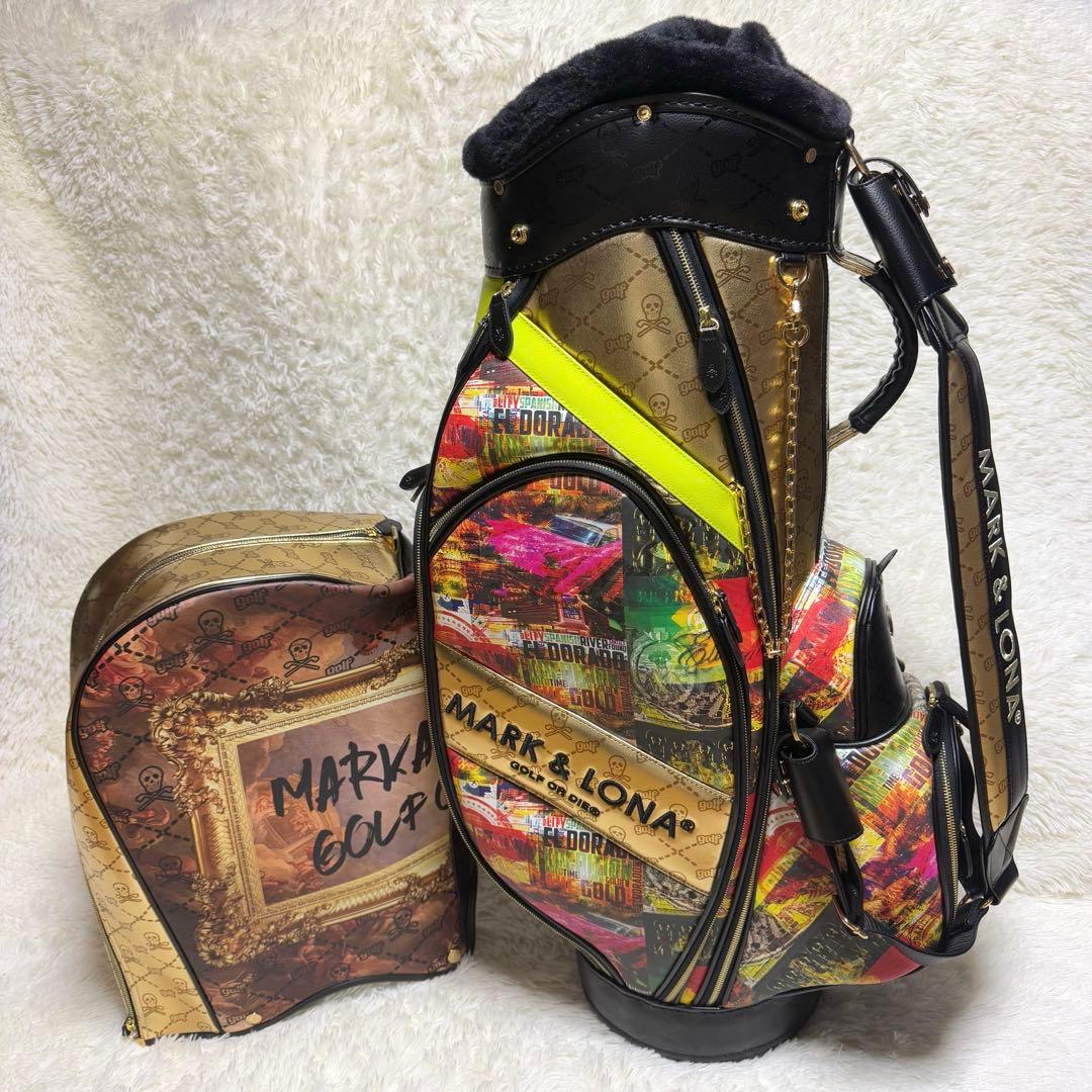 【マークアンドロナ】極美品 キャディバック 木村拓哉 総柄 2023