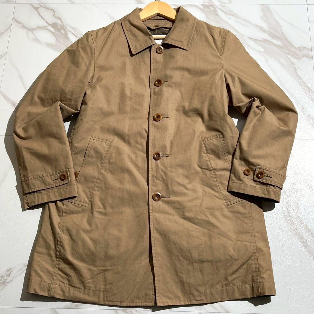 MHL. ダウンライナー付 ステンカラーコート 2way ベージュ コットン