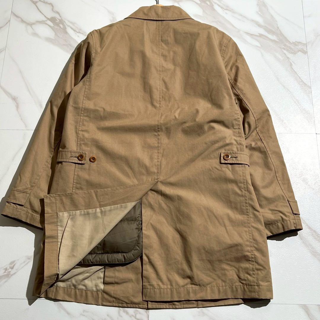 MHL. ダウンライナー付 ステンカラーコート 2way ベージュ コットン