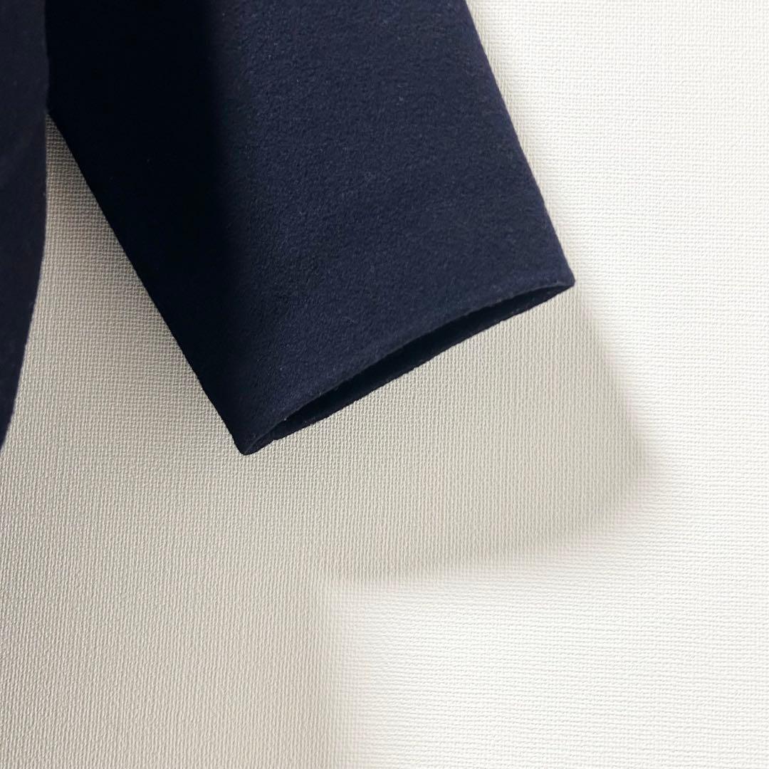 ルシェルブルー　フードオーバーコート　ネイビー