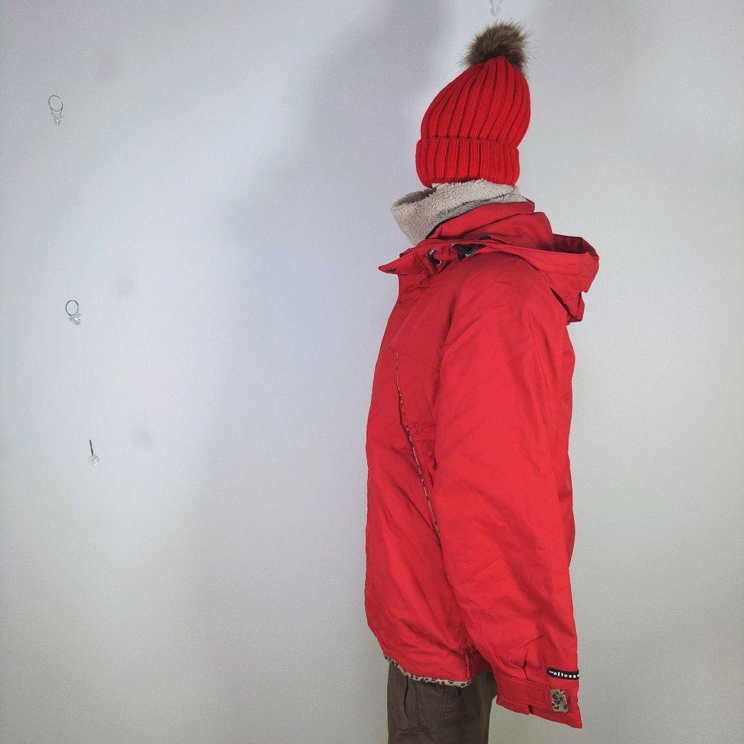 レディース　L　スキー　スノーボードウェア　上下セット　ブラウン　レッド